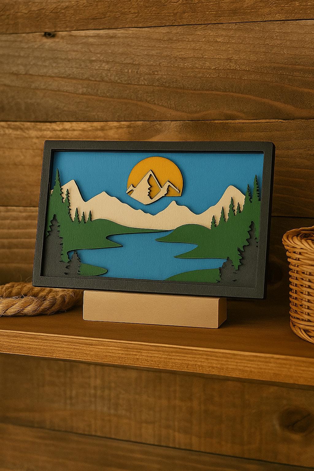 Wooden Mountain Landscape