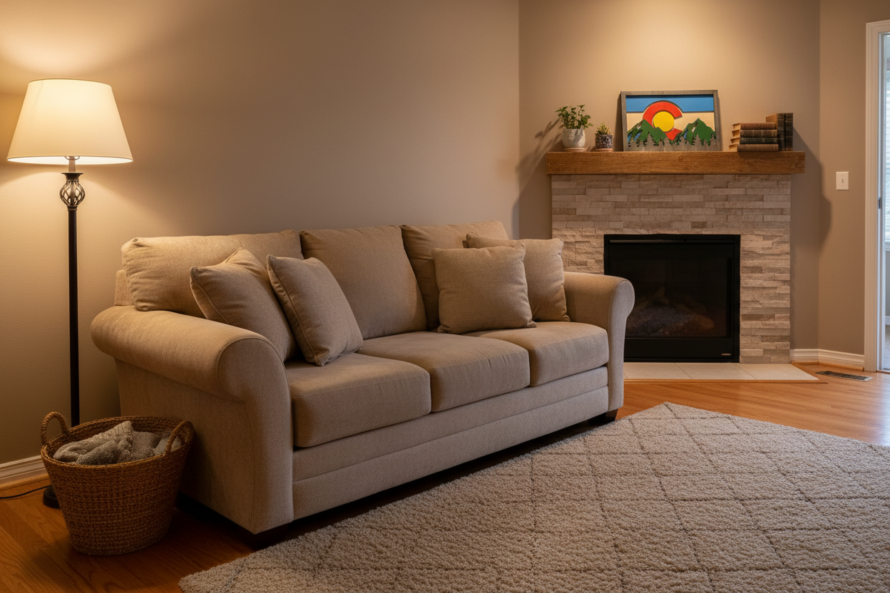 Colorado artwork in living room - 8x12 inches